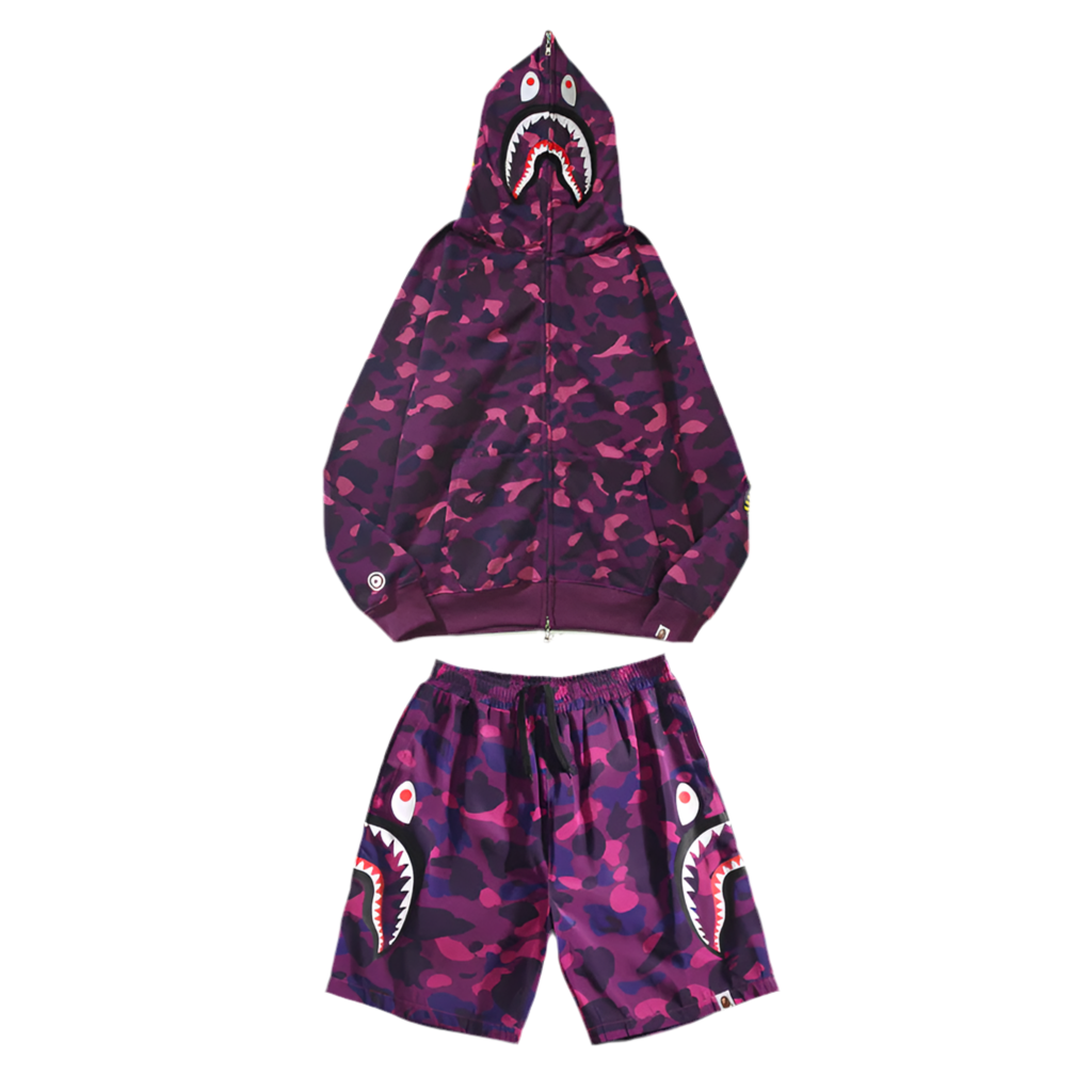 Hoodie y Shorts Set Bape- Color Options