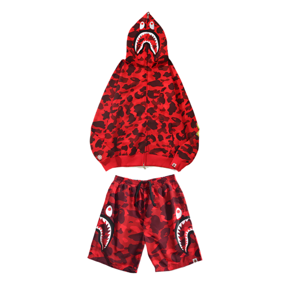 Hoodie y Shorts Set Bape- Color Options
